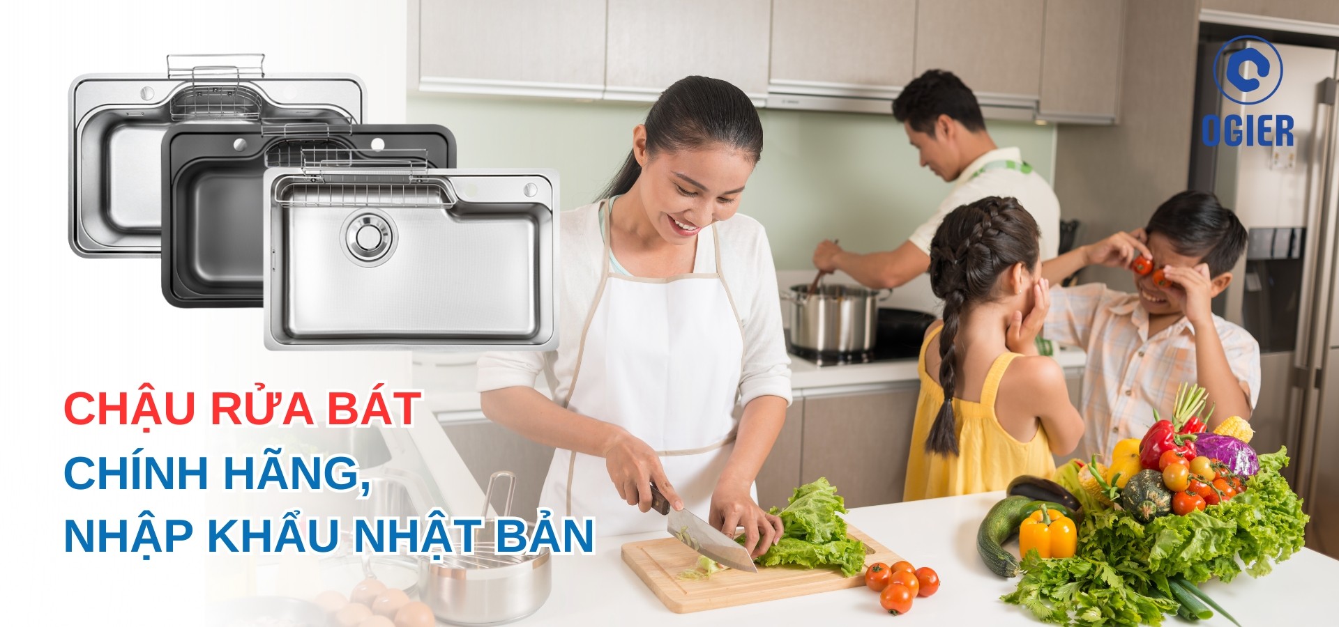 Banner Chậu rửa bát Ogier