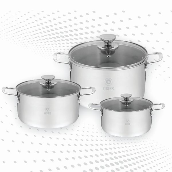 Bộ nồi 3 món nguyên khối đáy liền OGIER GSC01